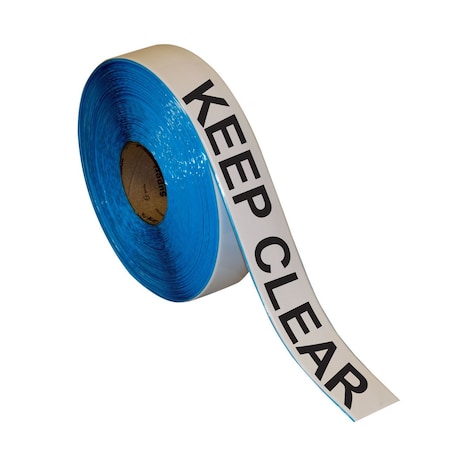 Superior Mark Floor Marking Message Tape, 2in x 100Ft , KEEP CLEAR IN-50-616I